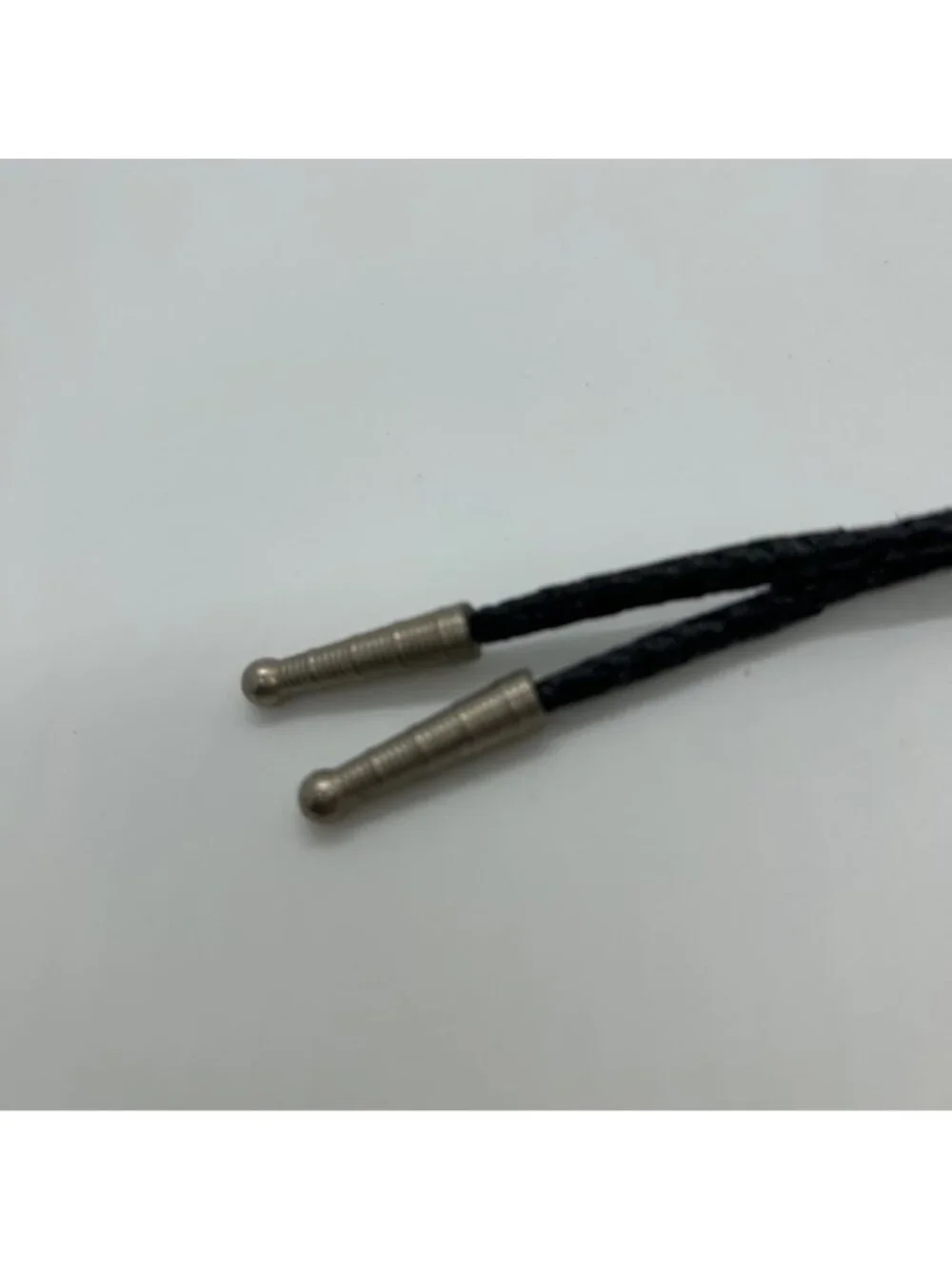 Eagle Bolo Tie With Tarnished Patina On Black Braided Cord Western Cowboy Style - Picture 5 of 10